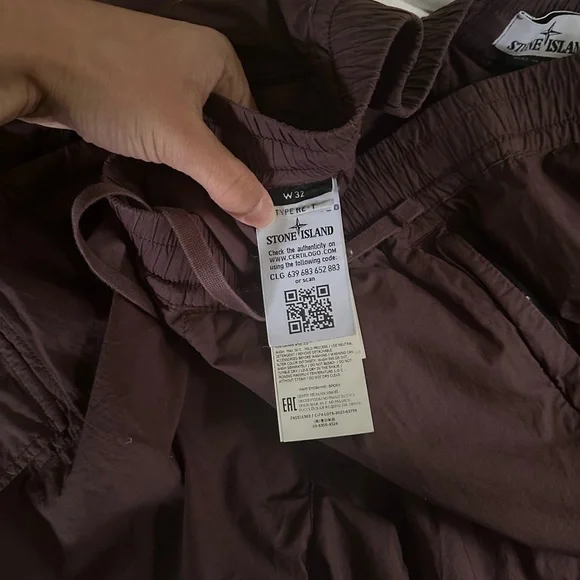 Stone Island Lightweight Cargo Pants Dark Burgundy size 32 - Picture 4 of 7
